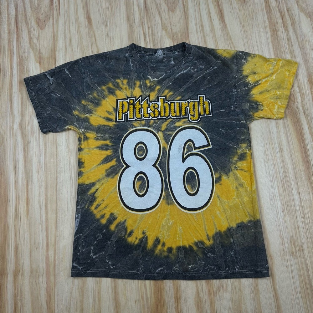Pittsburgh Steelers 86 Heavy Cotton Mens M Tie Dye T‎ Shirt Hines Ward